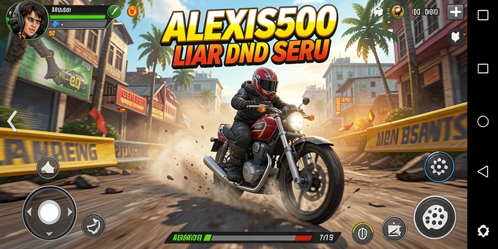 Gameplay seru dengan balapan motor yang mendebarkan.