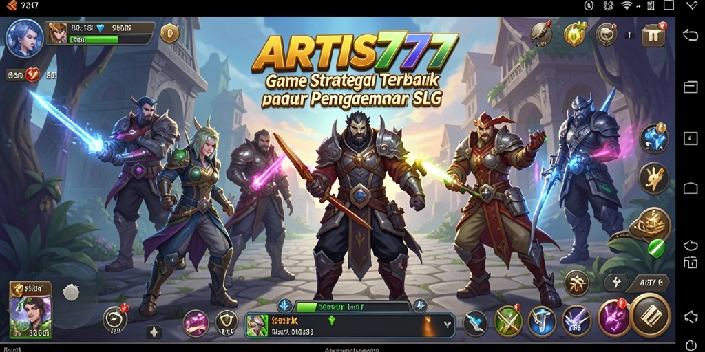 Screenshot menunjukkan aksi gameplay SLG yang menegangkan di ARTIS777.