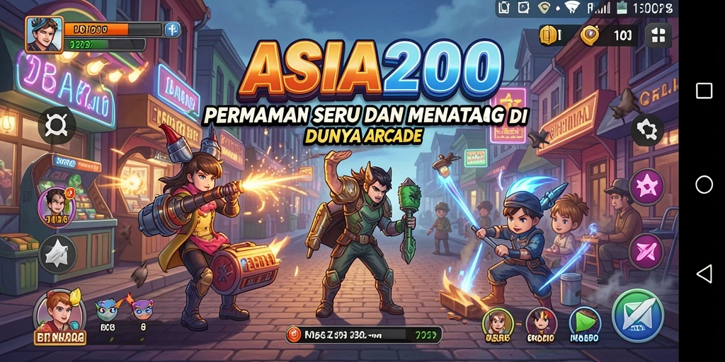 Tangkapan layar permainan ASIA200 yang menampilkan aksi arcade yang seru.