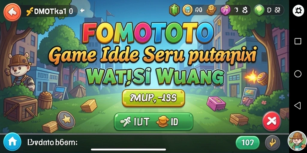 Tampilan gameplay seru dalam FOMOTOTO yang penuh warna.