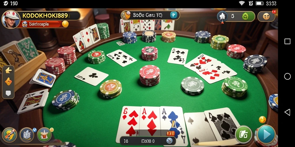 Screenshot gameplay KODOKHOKI889 menampilkan momen seru bermain Gaple.