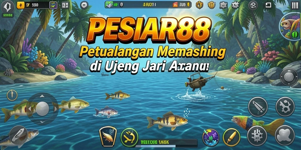 Screenshot gameplay PESIAR88 menampilkan pengalaman memancing yang seru dan menantang.