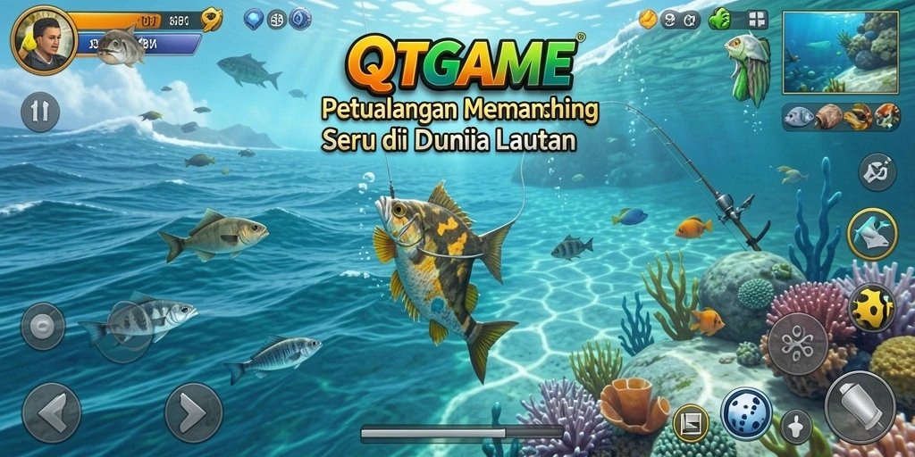 Gameplay seru di QTGAME dengan suasana memancing yang realistis.